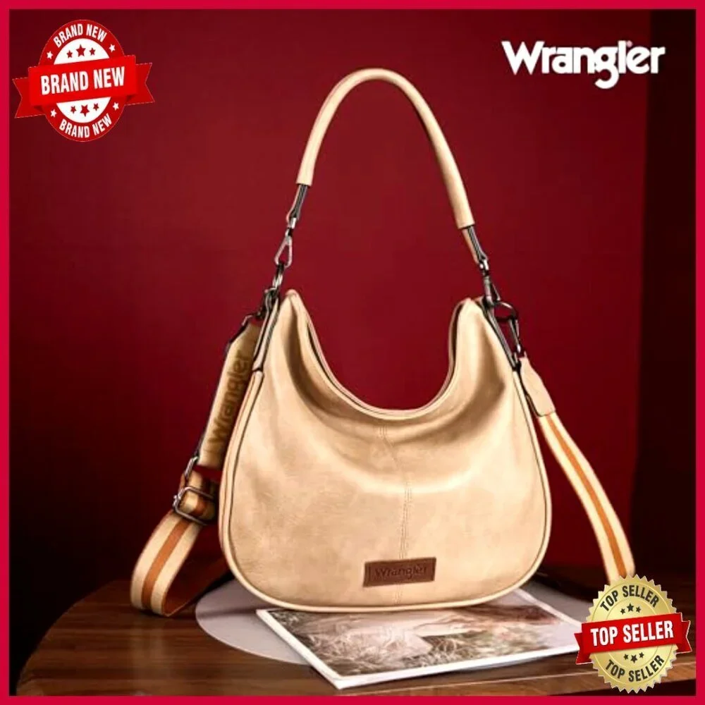 Large Vegan Leather Hobo Crossbody Bag with Adjustable Strap